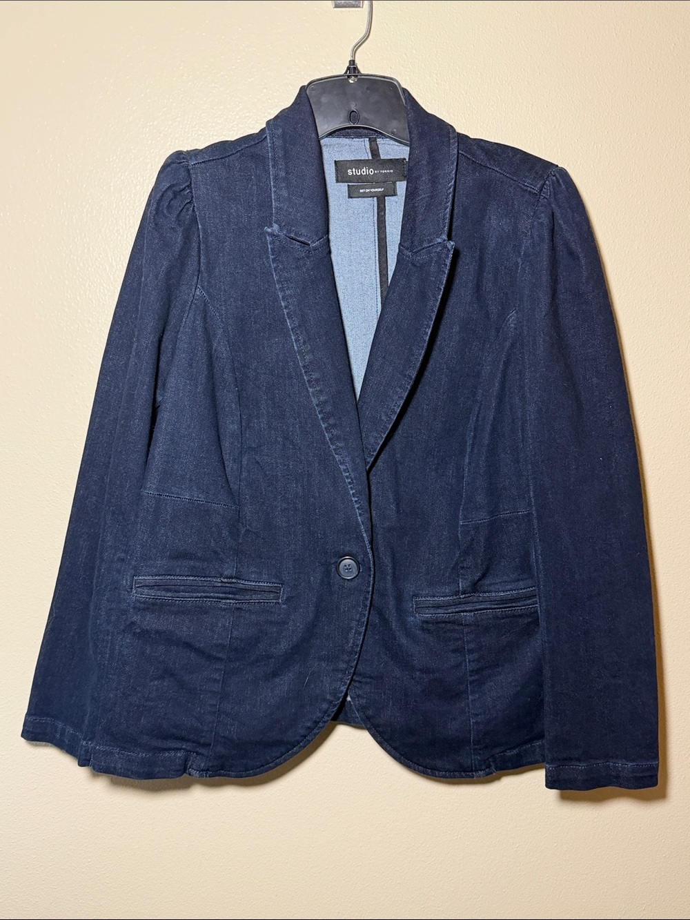 torrid Dark Navy Single-Button Blazer